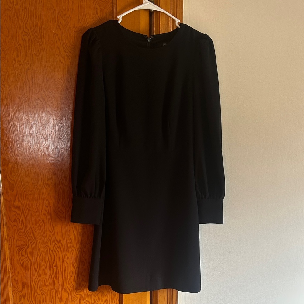 J. Crew Classic Black Long Sleeve Dress